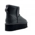 Женские мини угги на платформе Ugg Classic Mini Platform Boot - Ultra Matte Black