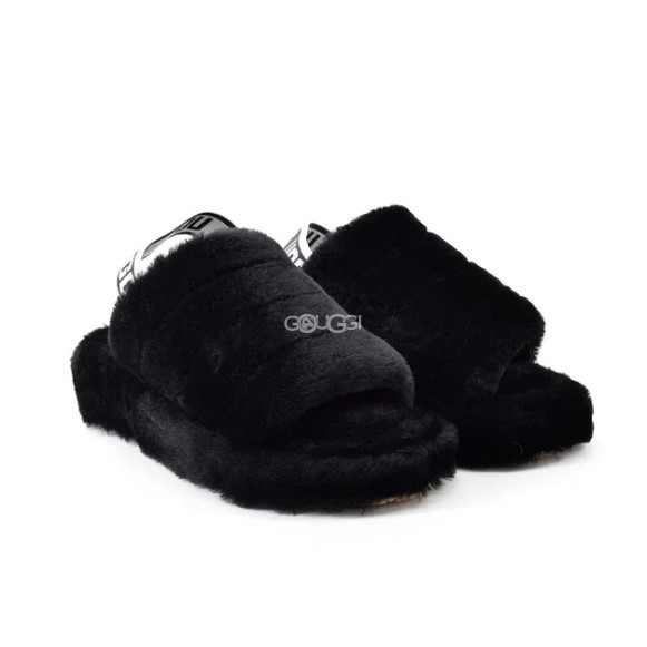 Женские сандалии Ugg Fluff Yeah Slide Black
