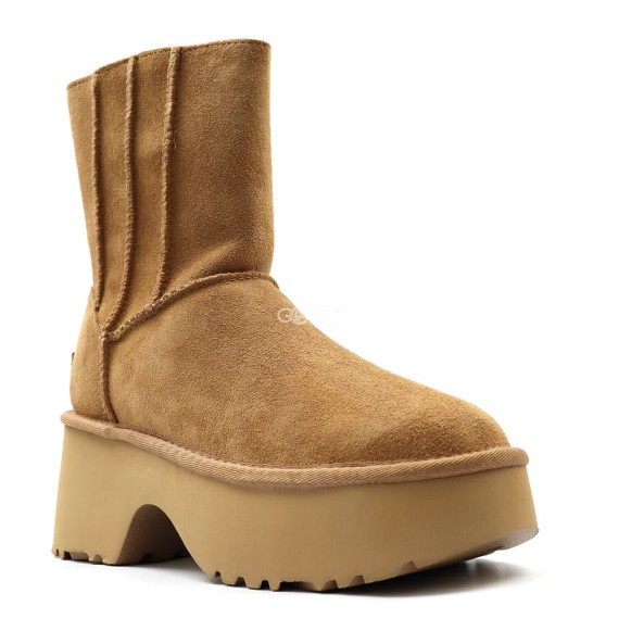 Женские угги на платформе Ugg Classic Twin Seam New Heights Chestnut