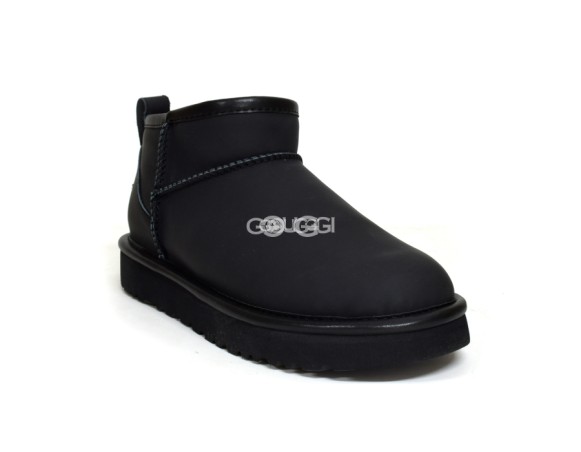 Женские кожаные ультра мини угги Ultra mini Leather Black