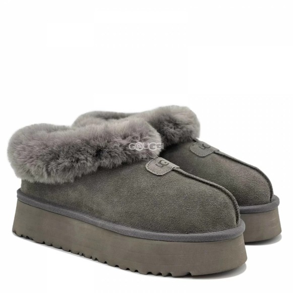 Женские слипоны на платформе Ugg Platform Slipper Grey