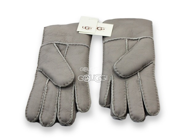 Мужские меховые перчатки UGG Leather Capuccinno