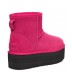 Женские мини угги на платформе UGG Classic Mini Platform Grey Violet
