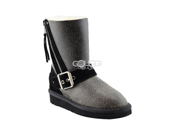 Детские короткие угги Kids Classic Short Blaise Bomber Black