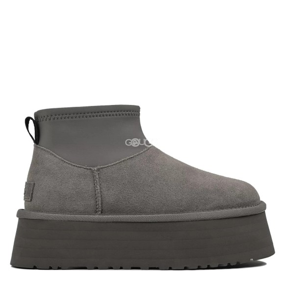 Женские мини угги на платформе Ugg Classic Mini Dipper Thundercloud