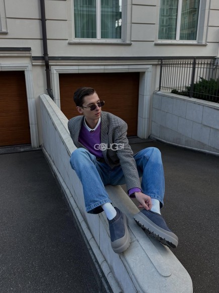 Мужские слипоны Ugg Mens Tasman Hybrid Obsidian Cobble Grey