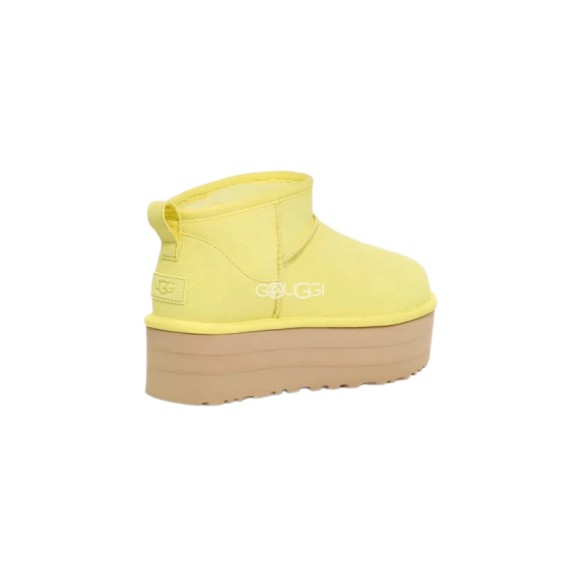 Женские ультра мини угги на платформе Classic Ultra Mini Platform Pearfect Yellow