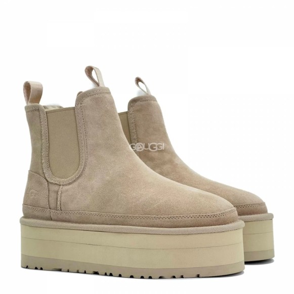 Женские ботинки на платформе Ugg Neumel Platform Chelsea Sand