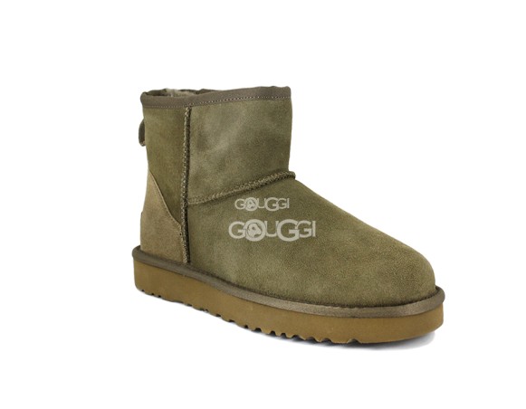 Женские мини угги Classic Mini Olive