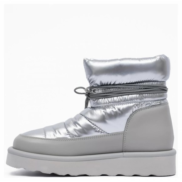 Женские мини угги Ugg Classic Mini Blow Silver