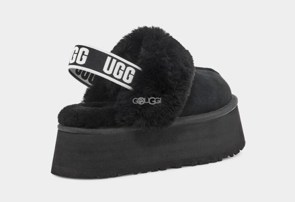 Женские тапочки Ugg Funkette Slipper Black
