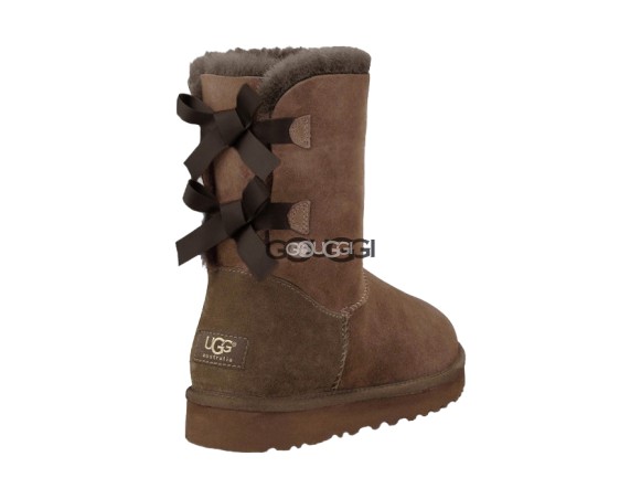 Женские угги с бантиками Bailey Bow Chocolate